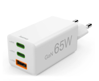 Ładowarka do smartfonów Hama Ładowarka sieciowa Mini 65W 2xUSB-C, 1xUSB-A